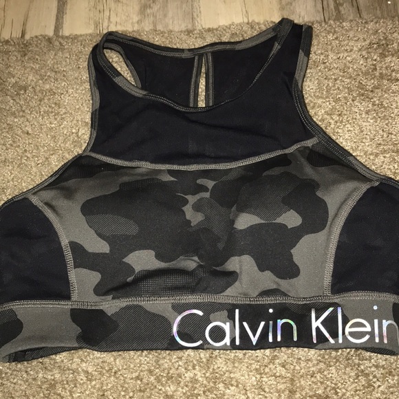 calvin klein camo sports bra